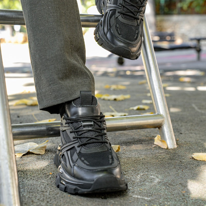Men's Black Height-increasing Sneakers