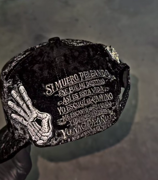 The "El De Las 4" Black Velvet Snapback