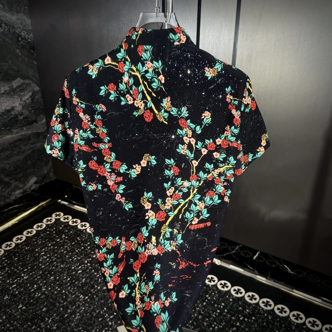 Men's Full-print Floral Short-sleeve T-shirt