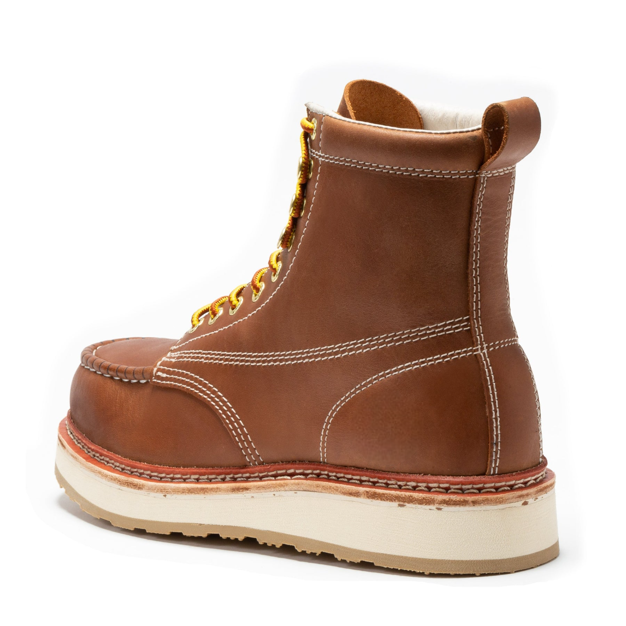 Men's Brown Wedge Work Boots