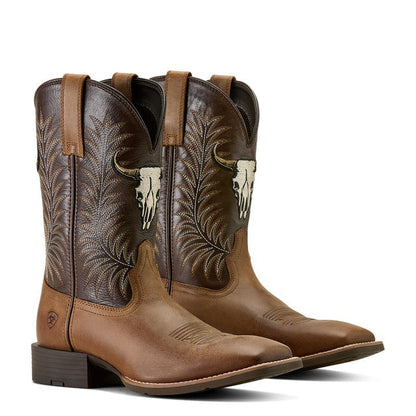 Men's Sport Steer Skull Boots