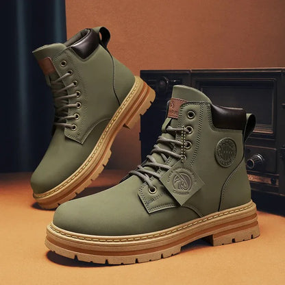 Motorcycle Ankle Military Boots For Men