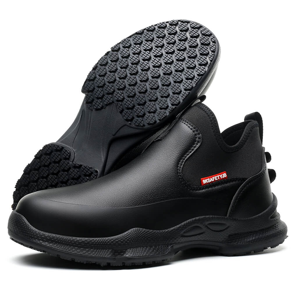 Non Slip Waterproof Comfortable Black Shoes