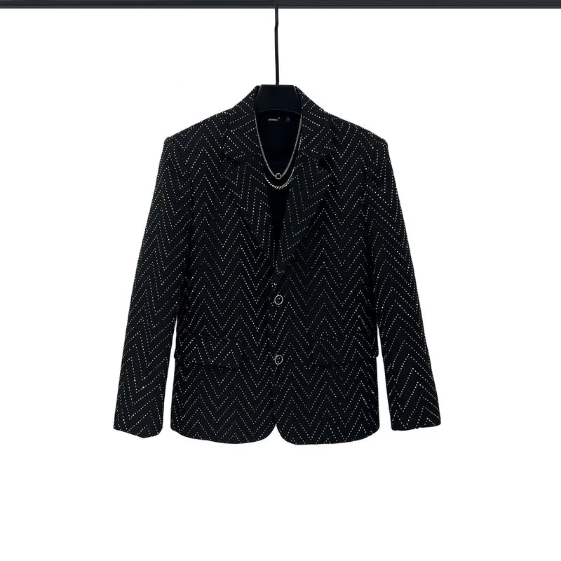 Rhinestone Pattern Suit Jacket