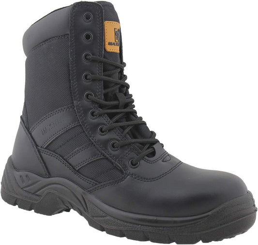 Mens Leather Lightweight Safety Work Boots