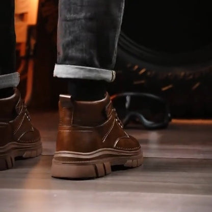 Men's Style High Top Leather Outdoor Vintage Tack Boots