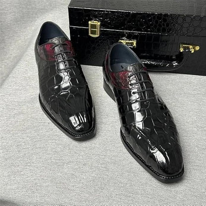Men's Crocodile Leather Oxford Shoes