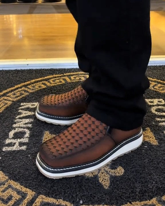 Side Zipper Retro Hand-woven Western Cowboy Boot