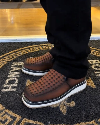 Side Zipper Retro Hand-woven Western Cowboy Boot