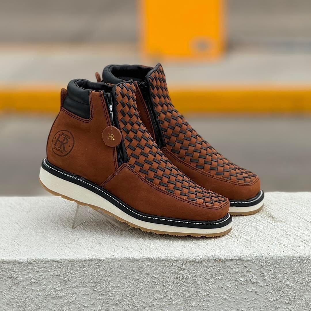 Side Zipper Retro Hand-woven Western Cowboy Boot