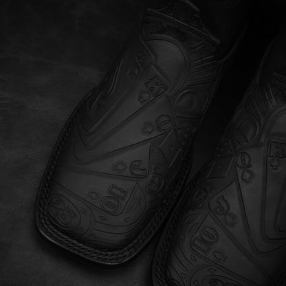 “The Gambler” Matte Black – Square Toe