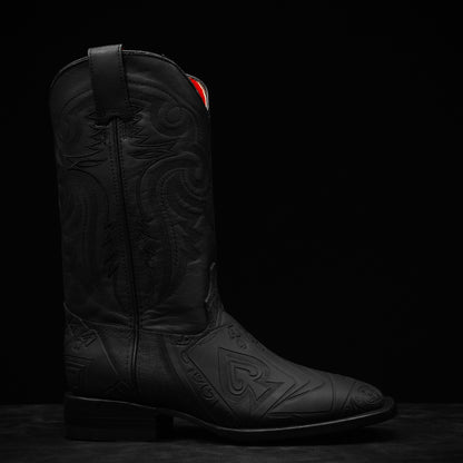 “The Gambler” Matte Black – Square Toe
