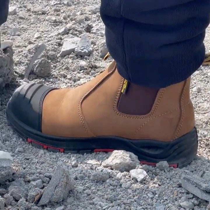 Antler Nubuck Leather Safety Work Boots