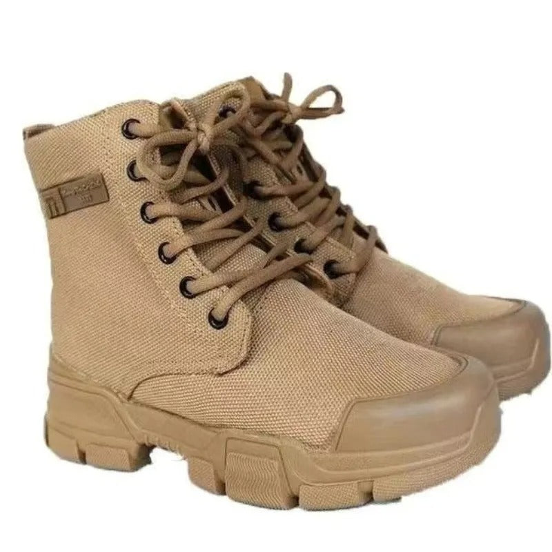 High-top Labor Protection Tooling Canvas Martin Boots Thick Bottom Waterproof