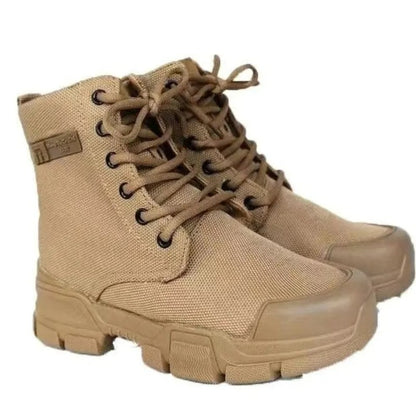 High-top Labor Protection Tooling Canvas Martin Boots Thick Bottom Waterproof