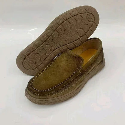 Casual Fashion Soft Sole Retro Cowhide Loafers
