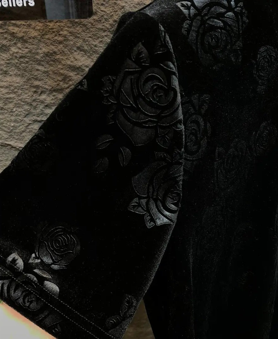 Cool Black Rose Jacquard T-shirt