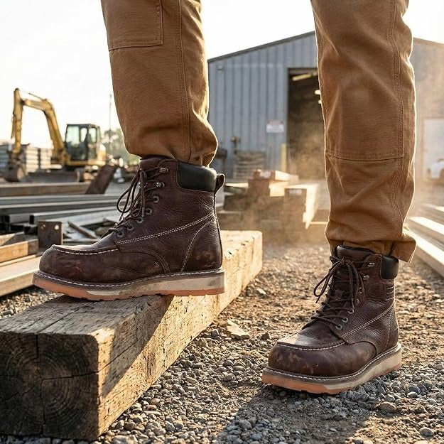 Men's Safety Thigh Soft-Toe Work Boots