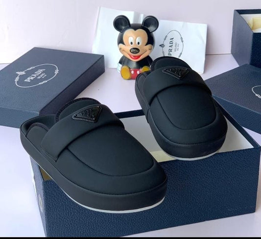 Cloud Mule Slip-On Slide Black