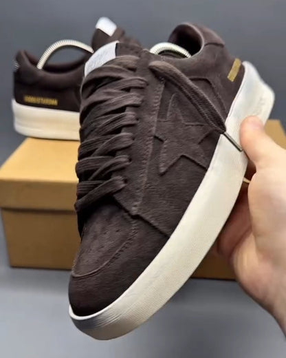 Men's Super-Star Brown Suede Sneakers