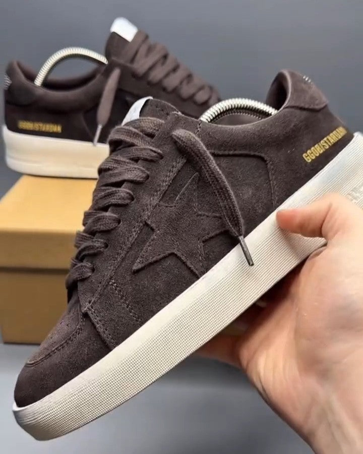 Men's Super-Star Brown Suede Sneakers