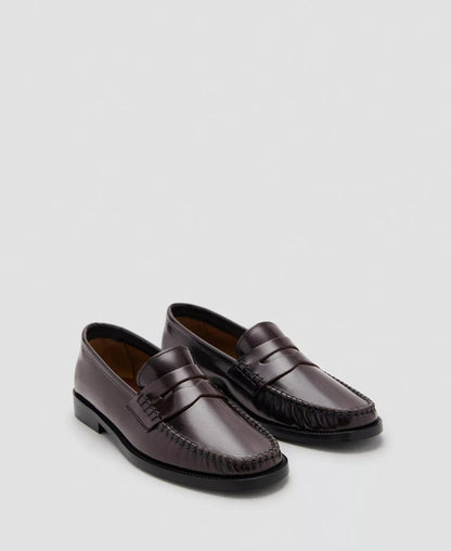 Women's Gathered Leather Moccasins