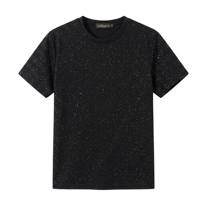 Black Shimmering Ice-silk T-shirt