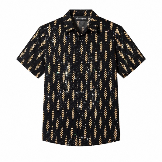 Summer Ice Silk Wheat Ear Glitter Tee