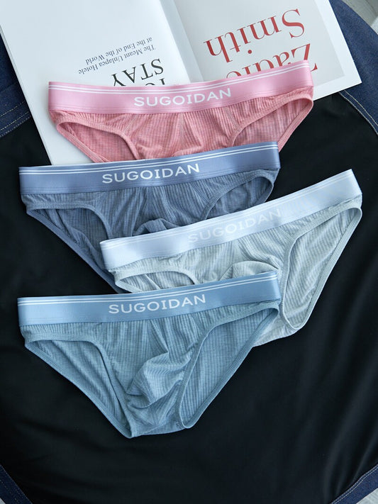 Men's Thin Breathable Sexy Modal Cotton Sports Briefs