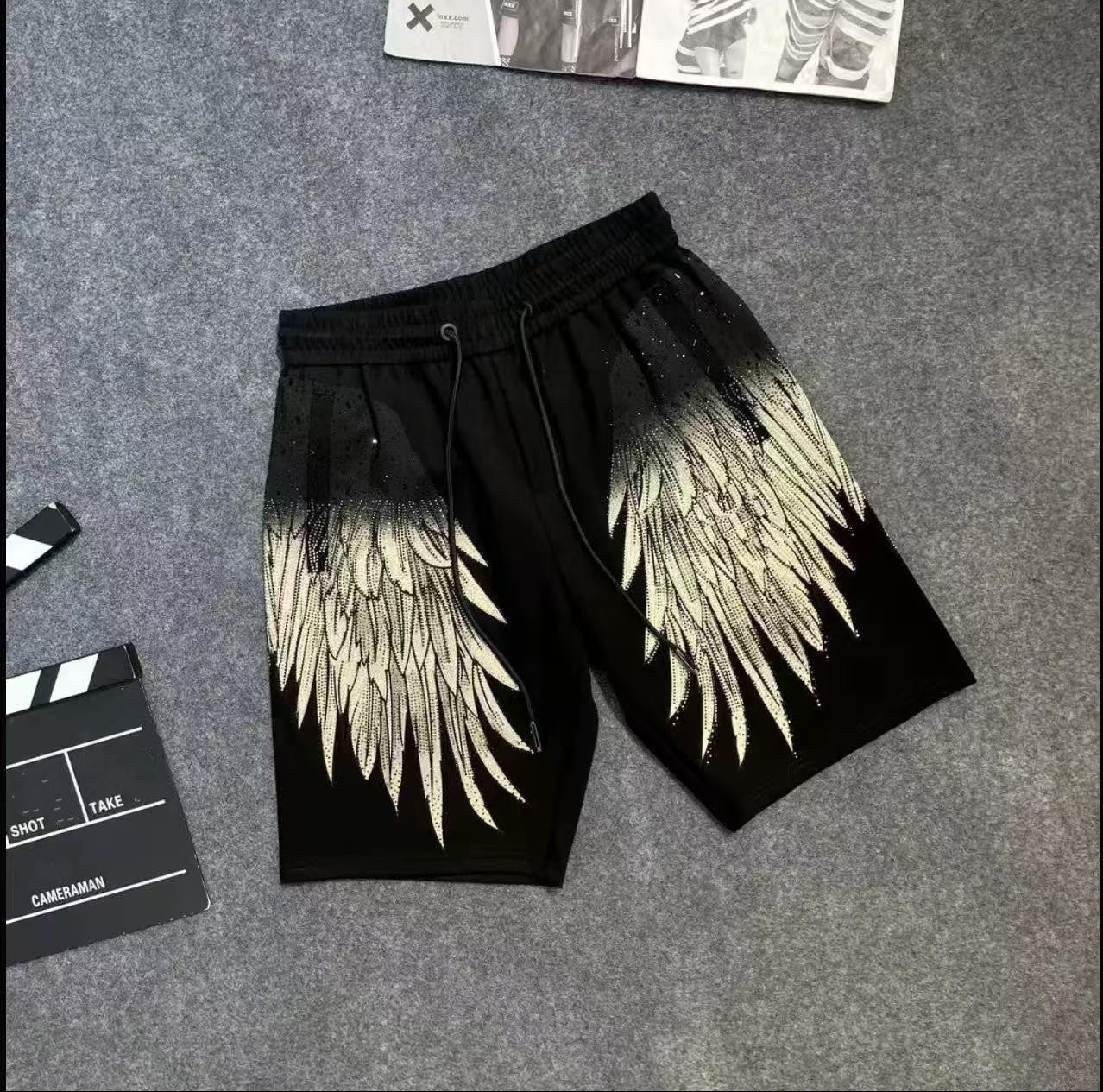 Fashion Rhinestone Wing Short-Sleeve T-Shirt Casual Top