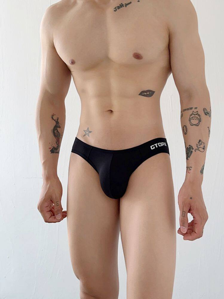 Men's Sexy Low-Rise Solid-Color Modal Briefs