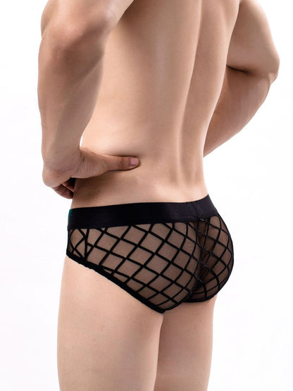 Men's Sexy Sheer Mesh Briefs