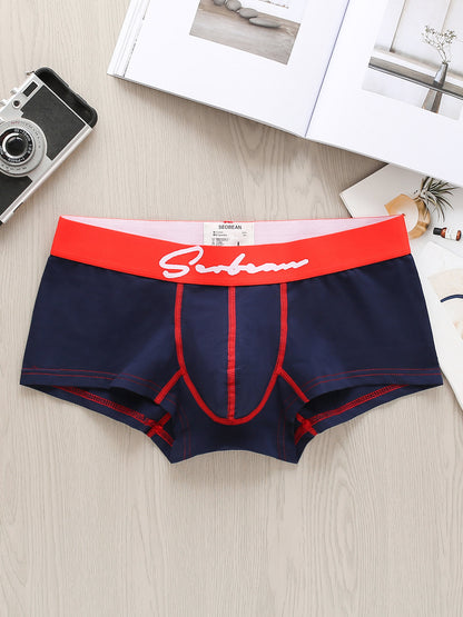 Men's Low-rise Pure Cotton Breathable Solid Color Sports Trendy Underwear