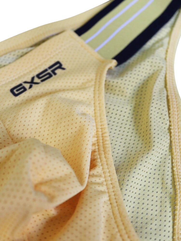 Men's Sexy Solid Color Spliced high-cut Mesh Ice Silk Sports Underwear With Butt Lifting Function
