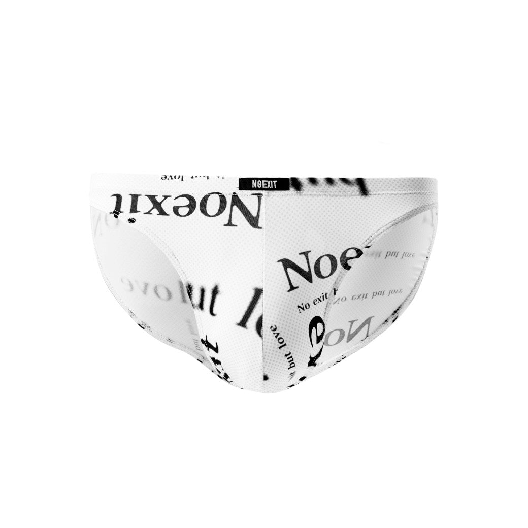 "NOEXIT BUT LOVE" Slogan-Print Airtemp Briefs