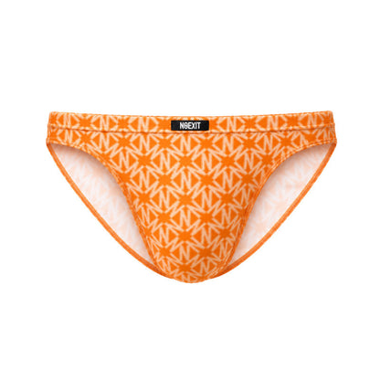Satin-finish Printed Sexy Men's Bikini Briefs
