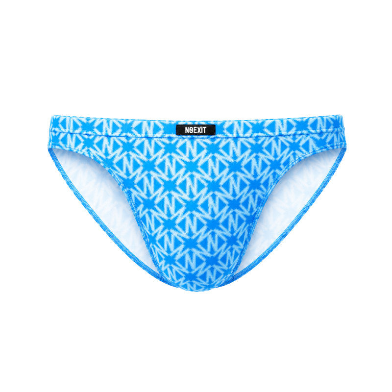 Satin-finish Printed Sexy Men's Bikini Briefs