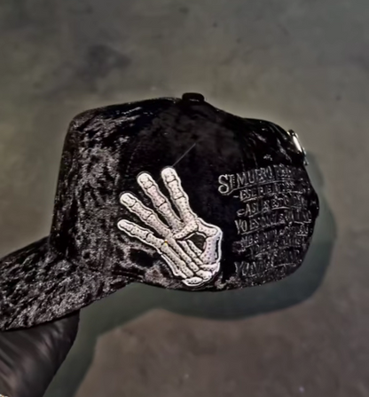 The "El De Las 4" Black Velvet Snapback