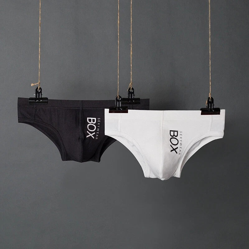Mens Cotton Briefs Low Waist Bikini Panties Pouch Breathable Underwear