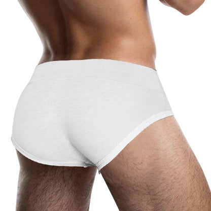 Mens Cotton Briefs Low Waist Bikini Panties Pouch Breathable Underwear