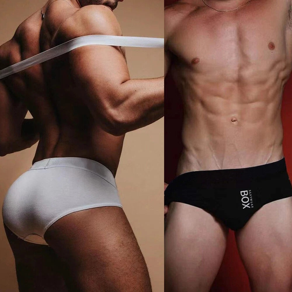 Mens Cotton Briefs Low Waist Bikini Panties Pouch Breathable Underwear