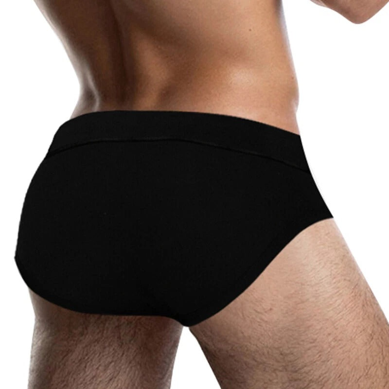 Mens Cotton Briefs Low Waist Bikini Panties Pouch Breathable Underwear