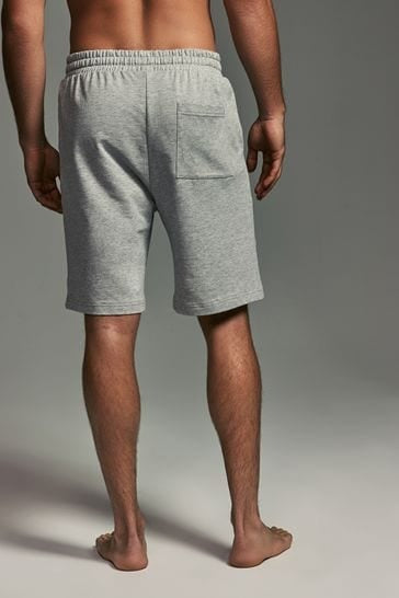 Men Grey Solid Pure Cotton Regular Shorts
