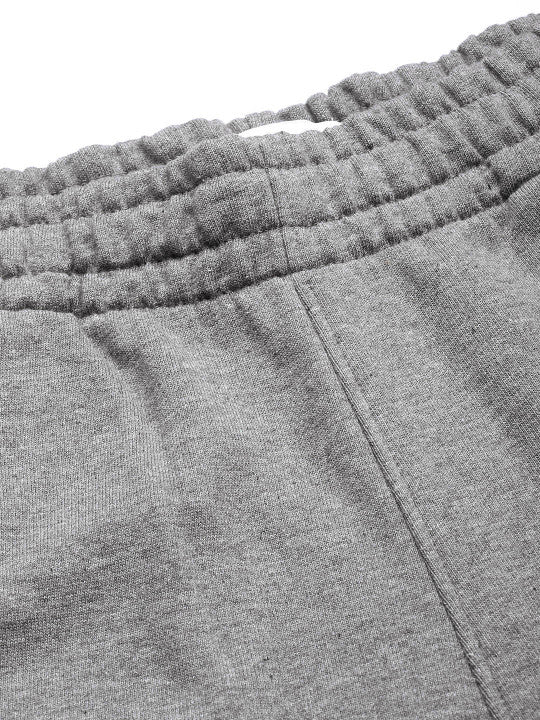 Men Grey Solid Pure Cotton Regular Shorts