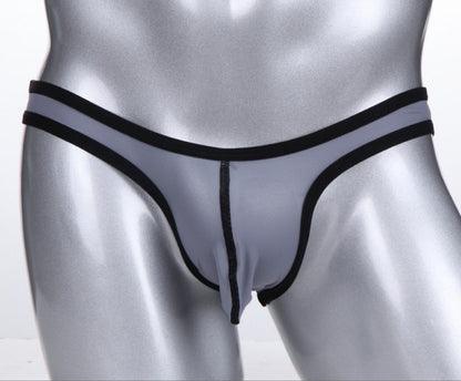 Sexy Low-rise Stretch Ice-silk Men's Briefs With An Enhancing Pouch