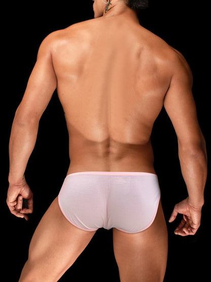 Trendy Men's Sexy Modal Sports Briefs: Seamless, Low-Rise, Breathable Mesh Pouch Design