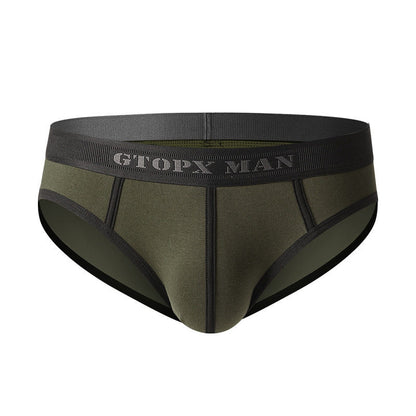 Stretchy White Modal-Cotton Sexy Briefs with Large U-Convex Pouch