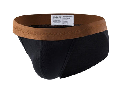 Men's Low-Rise Ribbed Cotton Breathable U-Pouch Athletic Briefs