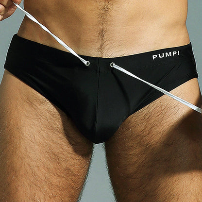 Men's Low-Rise Sexy Swim Briefs – Ideal for Hot Springs & Beach Vacations; Designed for a Flattering Fit on Muscular Physiques (Modesty-Conscious Design)