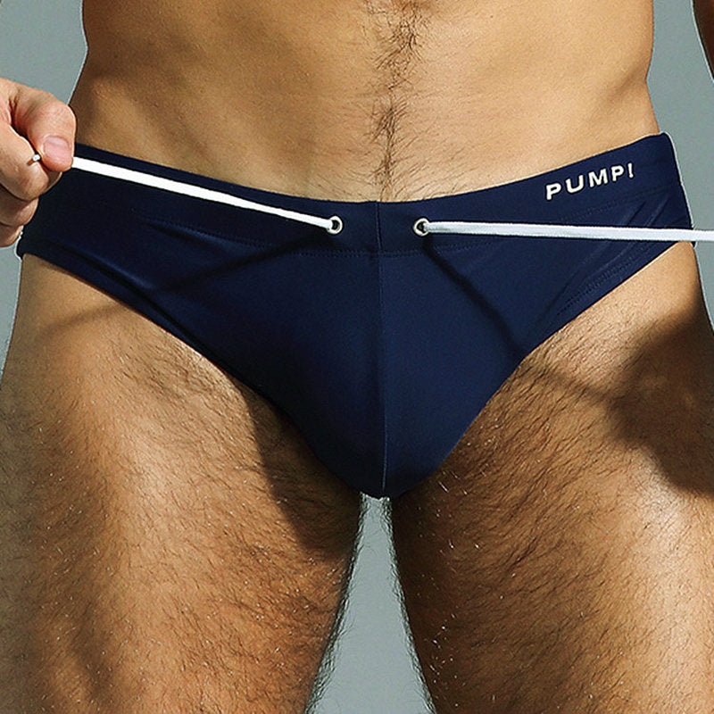 Men's Low-Rise Sexy Swim Briefs – Ideal for Hot Springs & Beach Vacations; Designed for a Flattering Fit on Muscular Physiques (Modesty-Conscious Design)